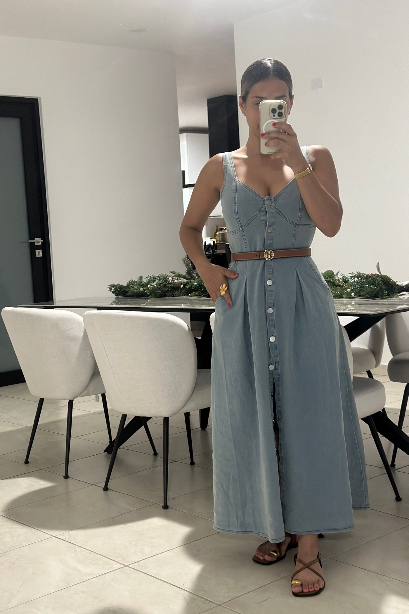 Midi Denim Dress