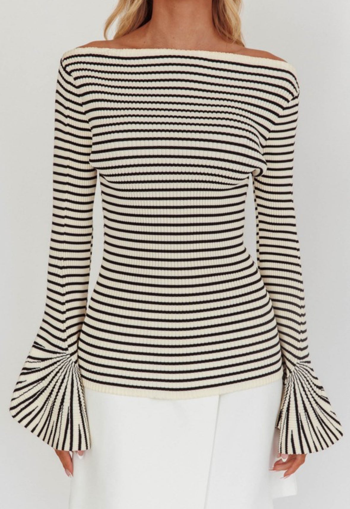 Striped Long Sleeve Sweater PREORDER 08/30/25 Aprox