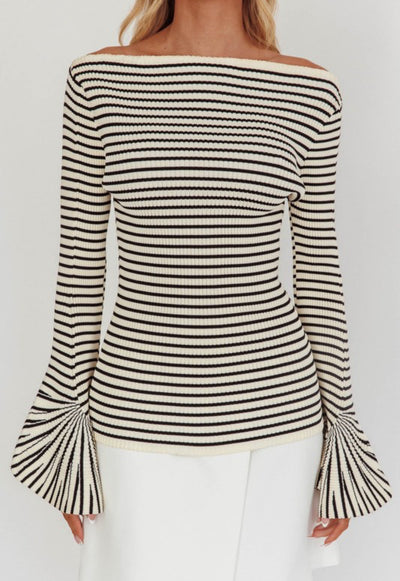 Striped Long Sleeve Sweater PREORDER 08/30/25 Aprox