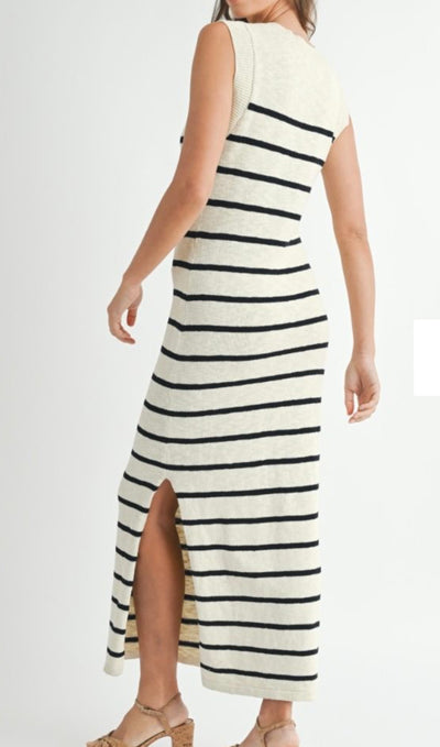 Knit Stripe Midi Dress PREORDER 01/14/25 Aprox