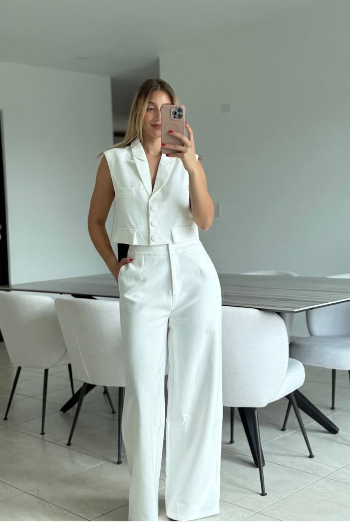 Button Down Crop Top & Pant Set PREORDER 11/30/25 Aprox PREMIUM COLLECTION