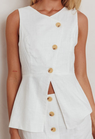 White Button Up Skirt Set PREORDER 05/18/25 Aprox           Exclusive Collection