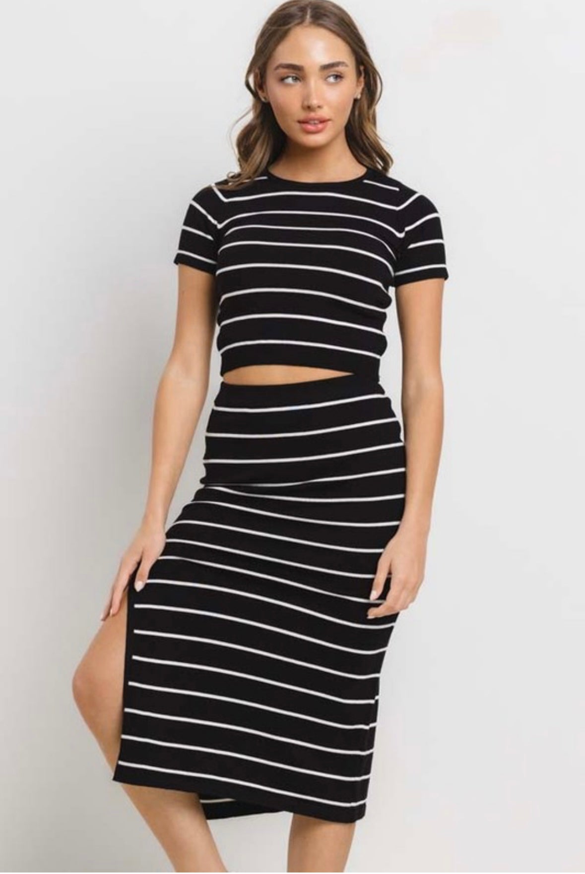 Stripe Skirt Set