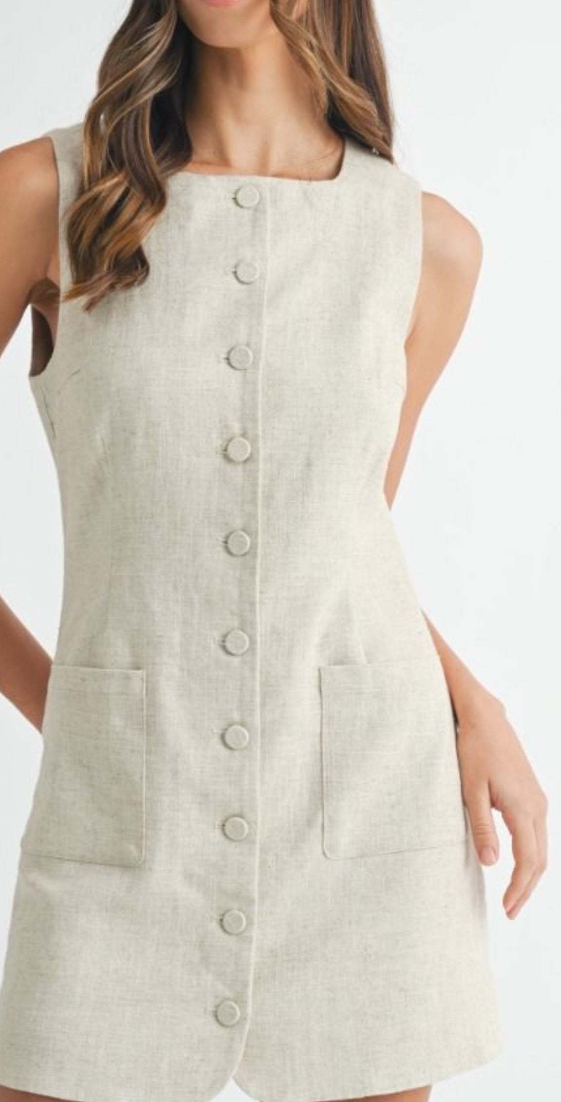 Linen Button Down Dress PREORDER 01/13/25 Aprox