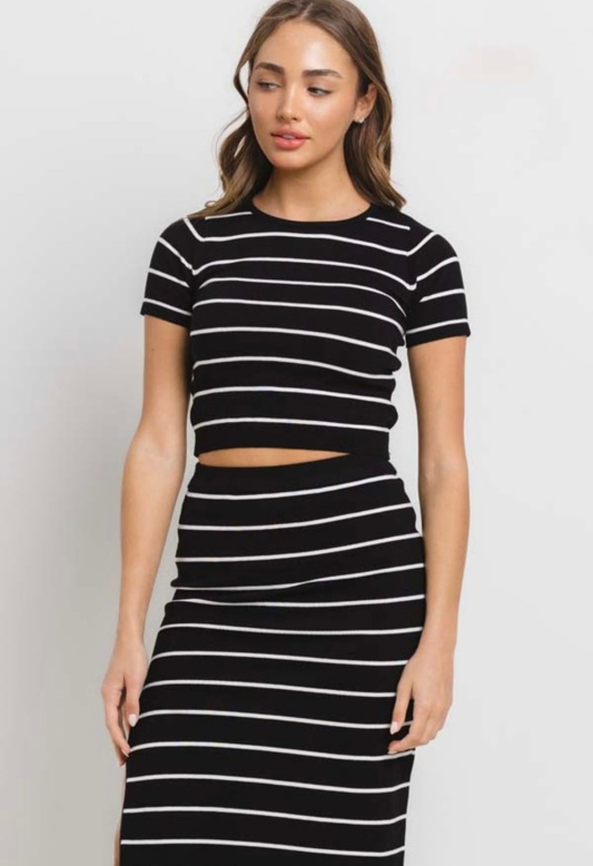 Stripe Skirt Set