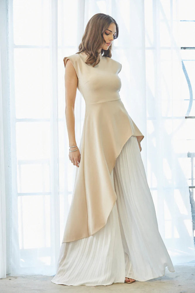 Color Block Top & Pant Set    PREMIUM COLLECTION