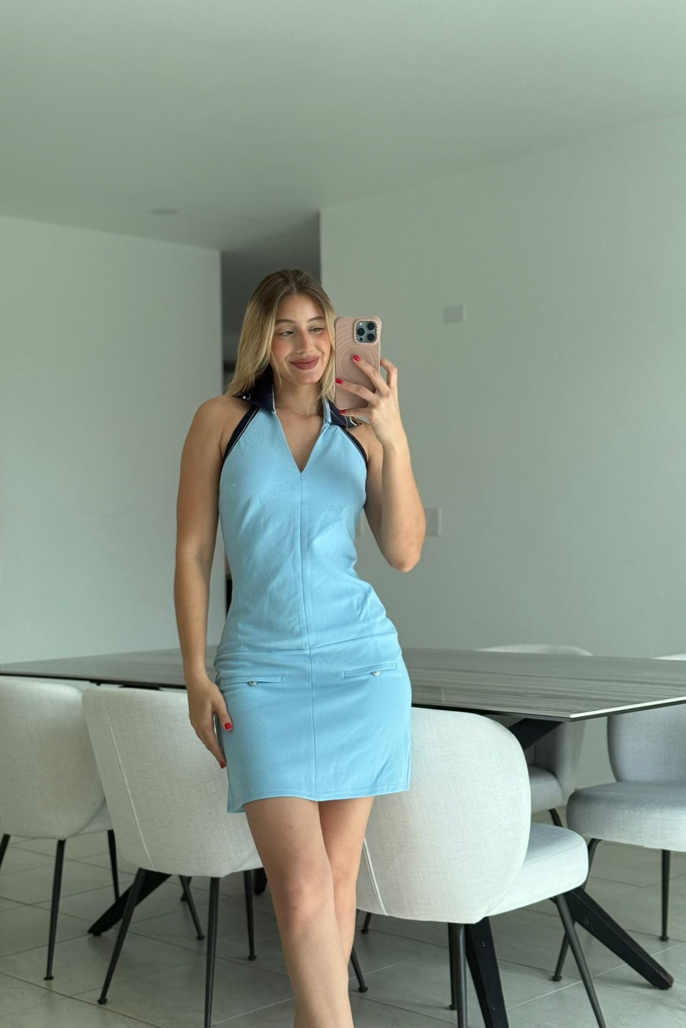 Collard Halter Dress