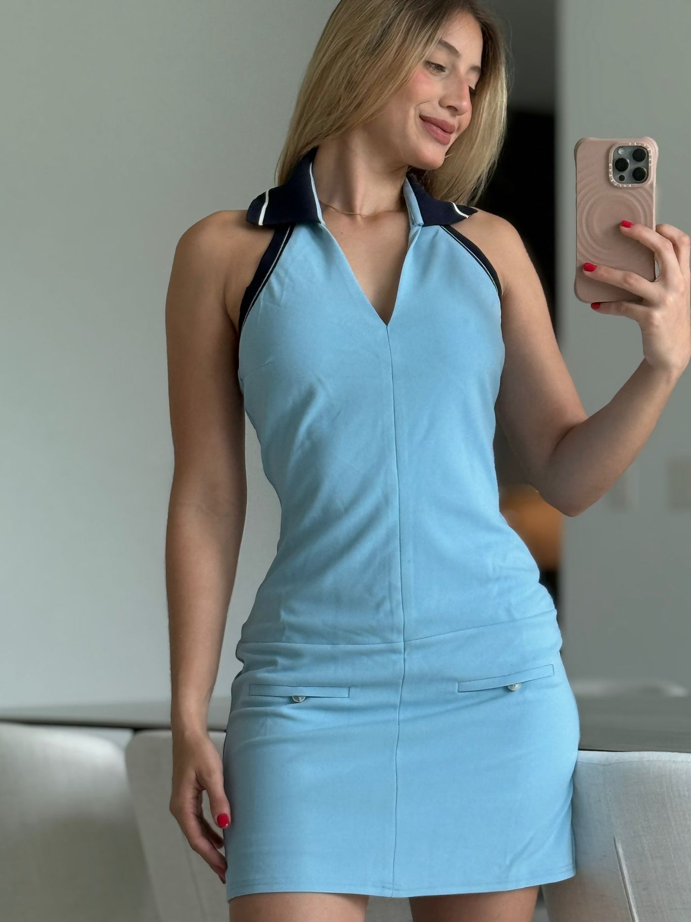 Collard Halter Dress