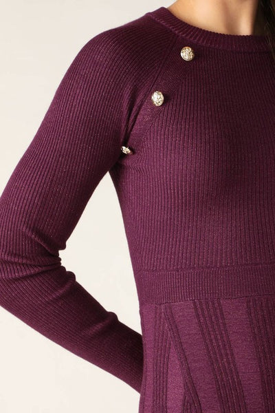Orchid Metallic Knit Dress