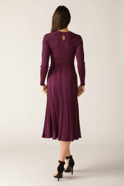 Orchid Metallic Knit Dress